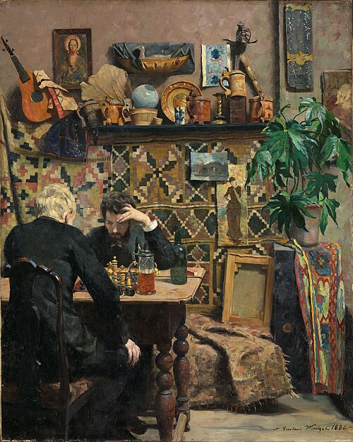 Chess players, 1886, Gustav Wentzel