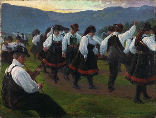 Dance in Setesdal, 1891, Gustav Wentzel