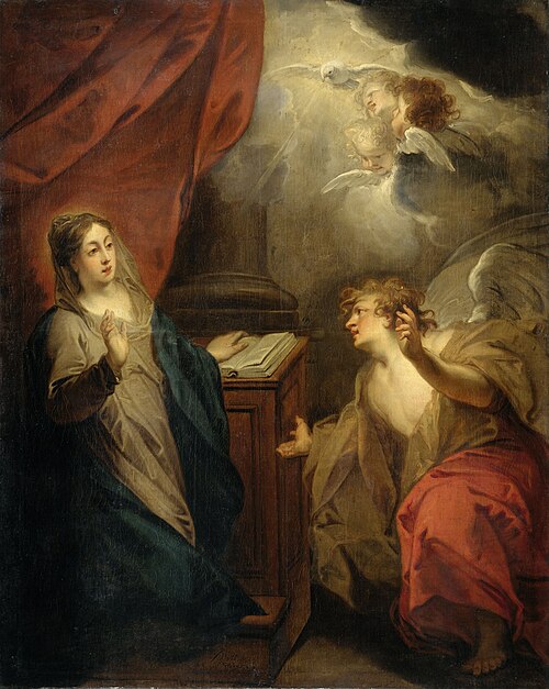 The annunciation, 1723, Jacob de Wit