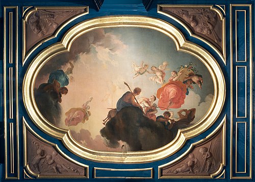 Ceiling pieces "Day chases the night away" and "The four seasons", 1744, Jacob de Wit