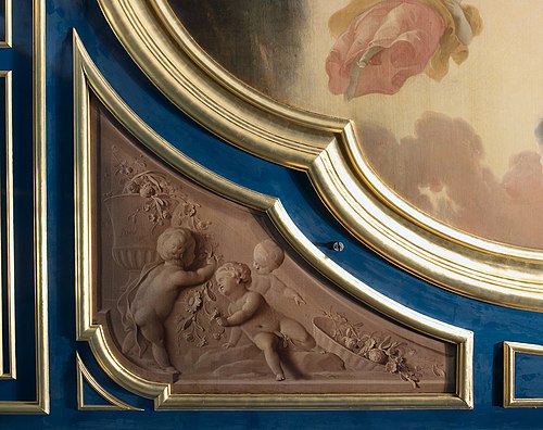 Zijstuk van plafond "de dageraad en de jaargetijden", 1744, Jacob de Wit