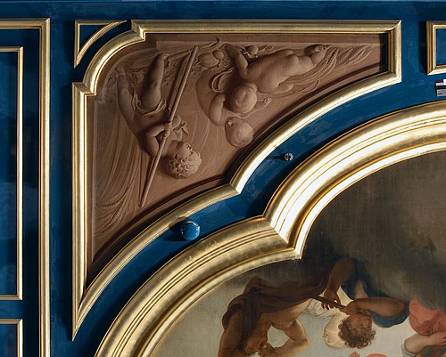 Zijstuk van plafond "de dageraad en de jaargetijden", 1744, Jacob de Wit