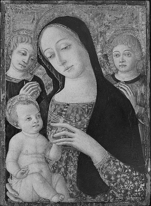 Virgin and Child with Two Angels, 1480, Guidoccio Cozzarelli