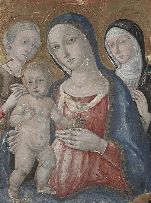 Virgin and Child with Saints Margaret and Catherine of Siena, 1490, Guidoccio Cozzarelli
