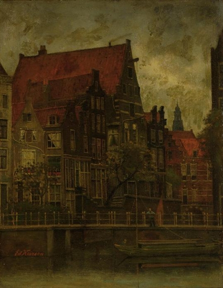 Grimburgwal in Amsterdam, 1890, Eduard Karsen