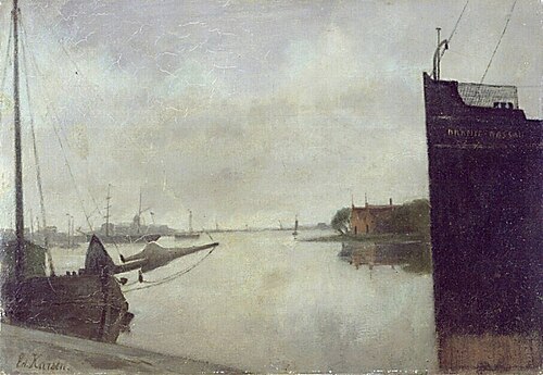 Aan het IJ, 1890, Eduard Karsen