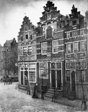 Oude huizen in Amsterdam, 1900, Eduard Karsen