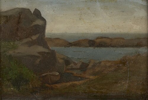 Old Boathouse Beach, Newport, 1859, John La Farge