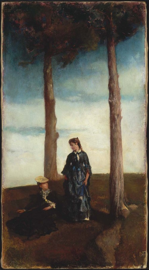 A Hillside Study (Two Trees), 1862, John La Farge