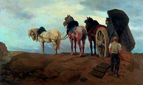 A Team of Percheron Horses, 1870, Guillaume Régamey