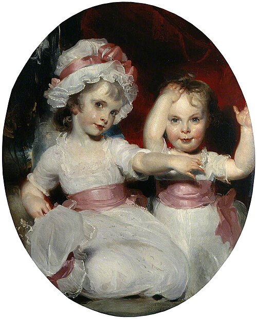 Emily and Harriet Lamb as Children, 1792, Thomas Lawrence