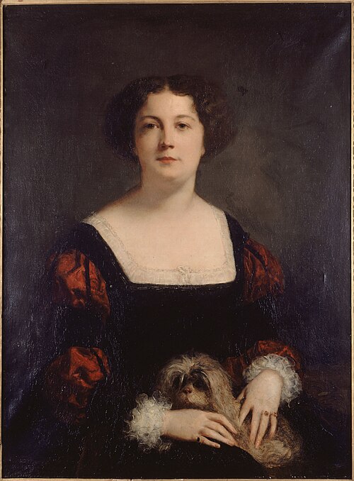 La Dame au Petit Chien, 1850, Gustave Ricard