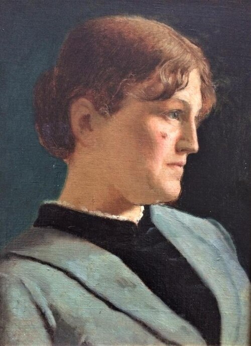 Portrait of the artist's wife, 1897, Gustave Vanaise