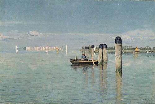 Vue des lagunes de Venise, 1883, Gustave Vanaise