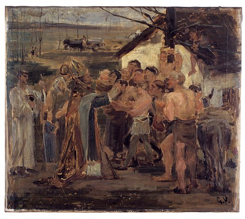 Saint Liévin en Flandre (étude), 1882, Gustave Vanaise