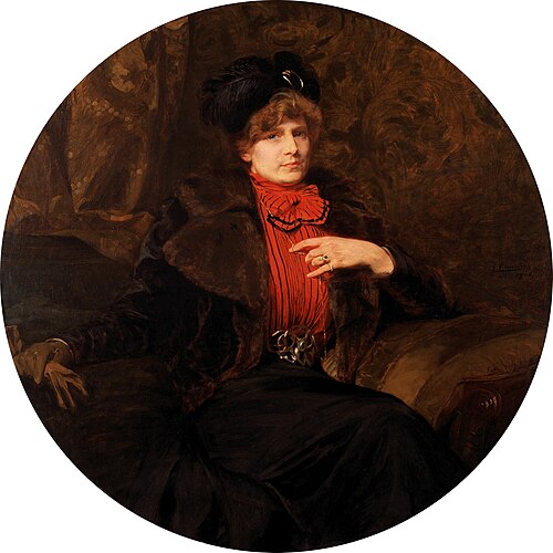 Portrait de l'artiste Ketty Gilsoul-Hoppe, 1900, Gustave Vanaise