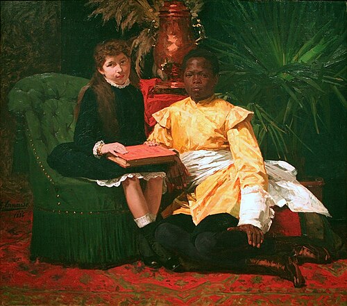 Le nègre et moi, 1886, Gustave Vanaise