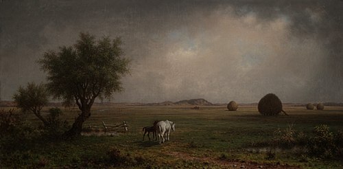 Jument et Poulain dans un marais, 1863, Martin Johnson Heade