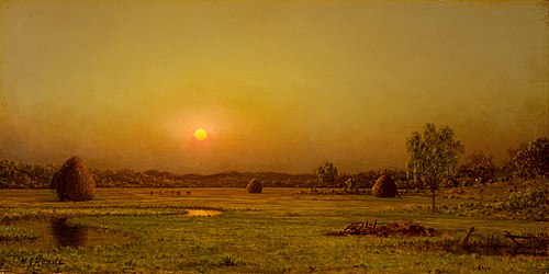 Coucher de soleil sur les marais, Newburyport, Massachusetts, 1876, Martin Johnson Heade