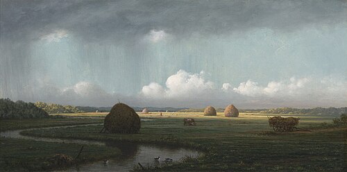 Averses soudaines, marais de Newbury, 1865, Martin Johnson Heade