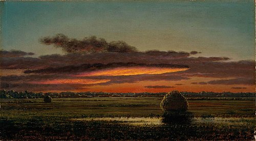 Sunset over the Marshes, 1890, Martin Johnson Heade