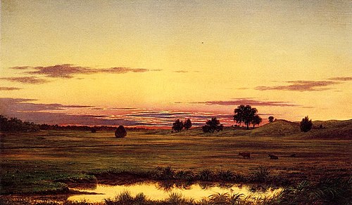 Coucher de soleil, Rhode Island, , Martin Johnson Heade