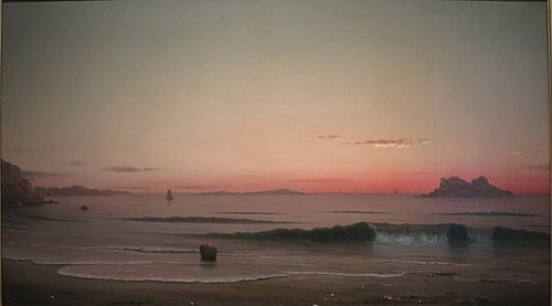 Singing Beach, Manchester, Massachusetts, 1863, Martin Johnson Heade