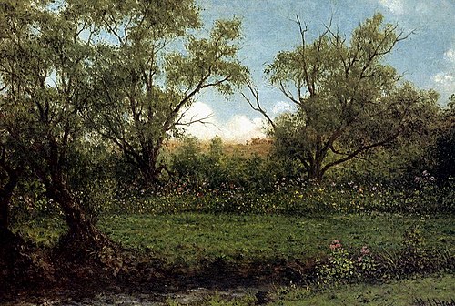 Brookside (Asters in a Field), 1874, Martin Johnson Heade
