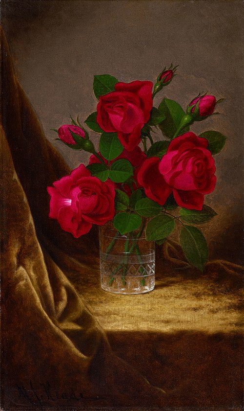 Jacqueminot Roses, 1883, Martin Johnson Heade