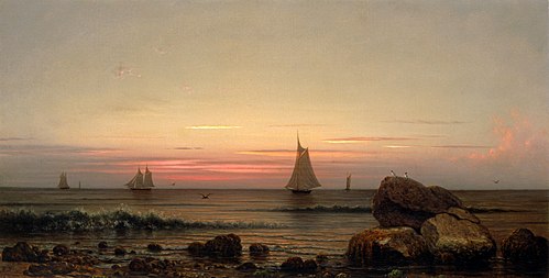 Sailing off the Coast, 1869, Martin Johnson Heade