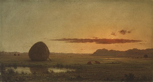 Sunset, Newburyport Meadows, 1863, Martin Johnson Heade