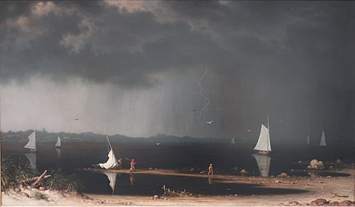 Thunder Storm on Narragansett Bay, 1868, Martin Johnson Heade