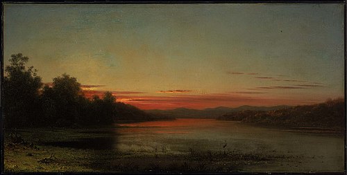 Sunset: Lake Champlain, 1874, Martin Johnson Heade