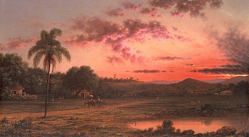 Sunset: A Scene in Brazil, 1864, Martin Johnson Heade