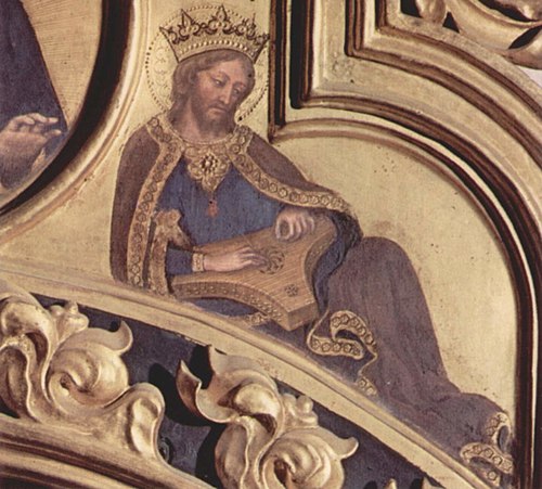 King David plays the harp, 1423, Gentile da Fabriano