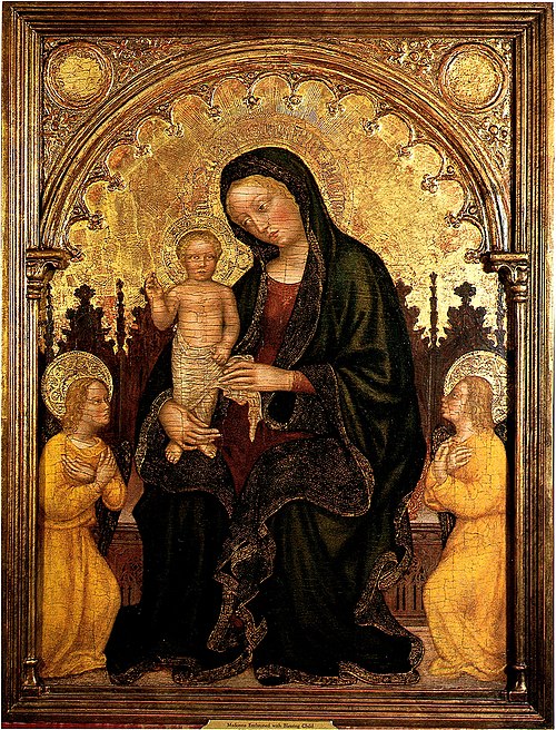 Madonna with Child and Two Angels, 1410, Gentile da Fabriano