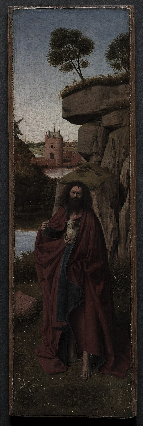 Saint John the Baptist in a Landscape, 1445, Petrus Christus