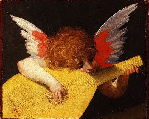 Angelot jouant du luth, 1521, Rosso Fiorentino