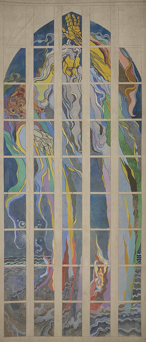 God the Father. Design to the Stained-Glass Window for the Franciscan Church in Krakow, 1897, Stanisław Wyspiański