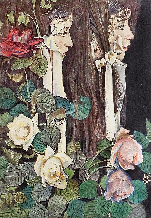 Double portrait of Eliza Pareńska, 1905, Stanisław Wyspiański