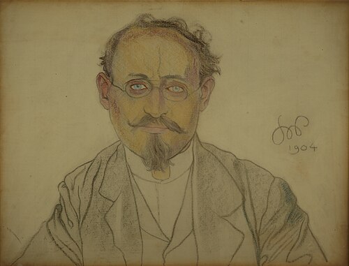 Portrait of Wilhelm Feldman, 1904, Stanisław Wyspiański