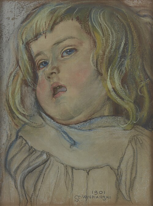 Head of Mietek, 1901, Stanisław Wyspiański
