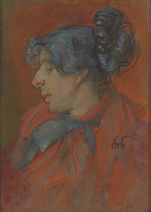 Parisian woman - portrait study, 1890, Stanisław Wyspiański