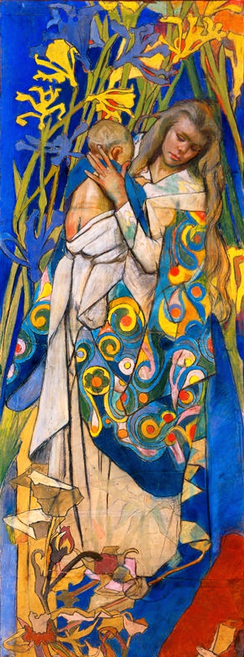Madonna and child, 1904, Stanisław Wyspiański