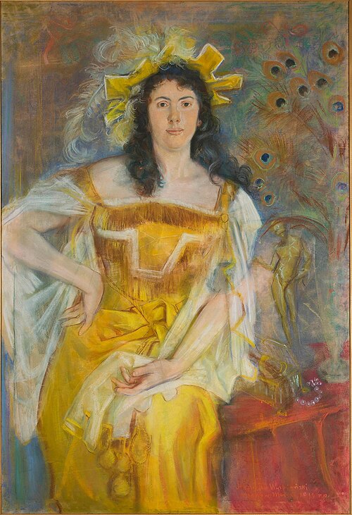Portret Honoraty Leszczyńskiej w roli Katarzyny z "Poskromienia złośnicy" Williama Shakespeare`a, 1894, Stanisław Wyspiański