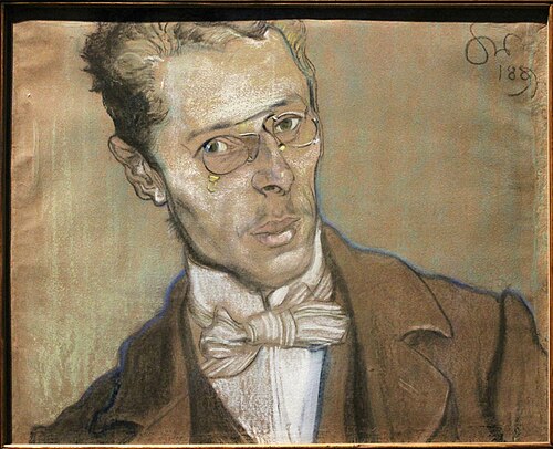 Portrait of Wincenty Parvi, 1899, Stanisław Wyspiański