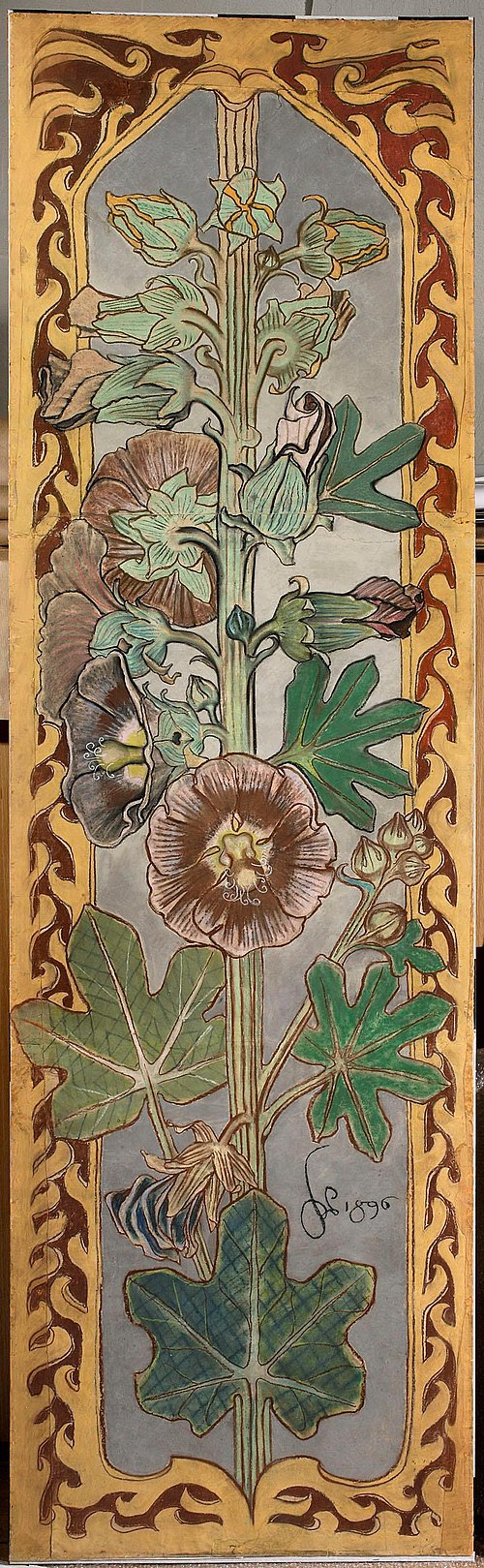 Malwy, projekt polichromii dla kościoła parafialnego w Bieczu w skali 1:1, 1896, Stanisław Wyspiański