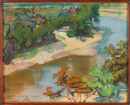 Pejzaż z rzeką, 1900, Stanisław Wyspiański