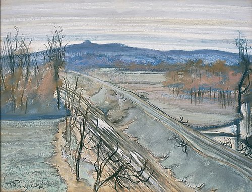 View of the Kościuszko Mound in Kraków, 1904, Stanisław Wyspiański