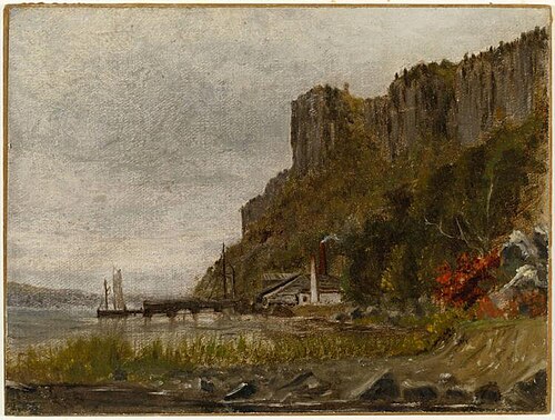 View of Palisades, New Jersey, , Louis Comfort Tiffany